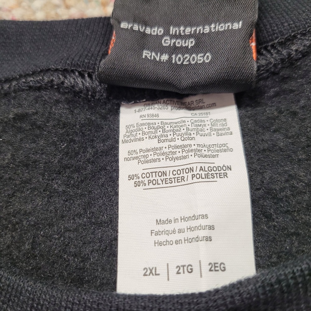 Harley Davidson Sweatshirt Mens 2XL Black Logo Crewneck Pullover Wisconsin Biker - Picture 7 of 10